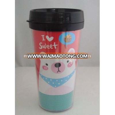 advertisement travel mug paper insert mug 16oz for promotion