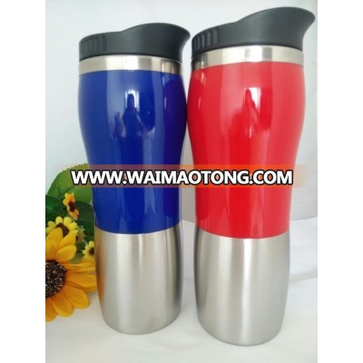 Hotsale Gifts Nestle Reusable double wall plastic mug with any design PVC paper