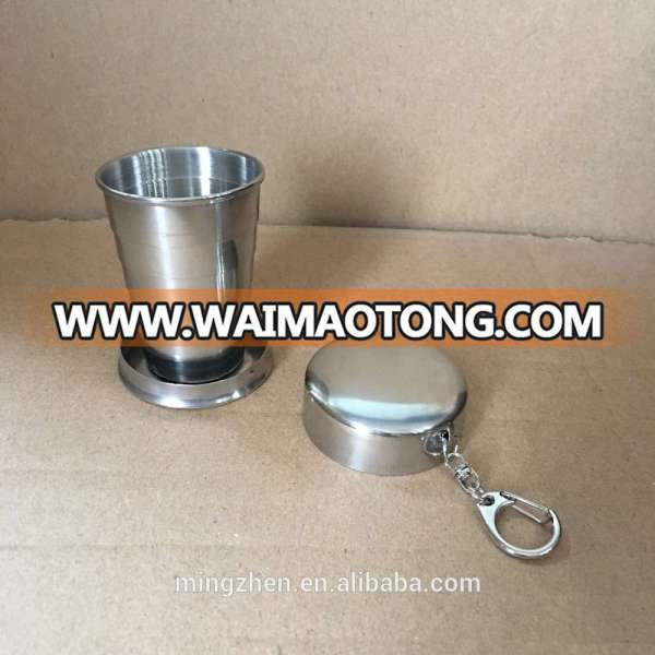 Yongkang Stainless Steel Telescopic Collapsible Shot Glass With Key Ring