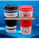 450ML Reusable Plastic Double Wall Coffee Travel Cup For Hot Drink